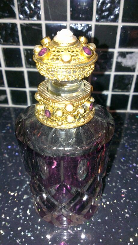 Antique amethyst perfume bottle set M. Stone, and Correia | Perfume bottles