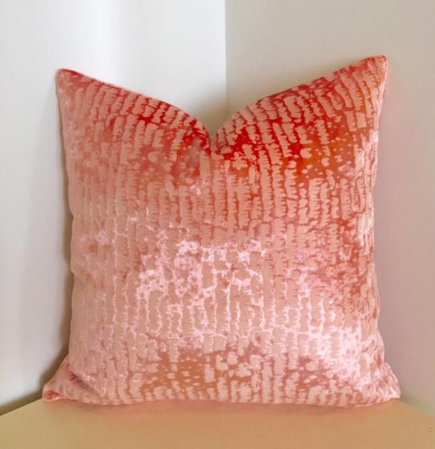 Salmon Pink Velvet Pillow Cover Pink Salmon Pink Velvet Pillow Cover Pink