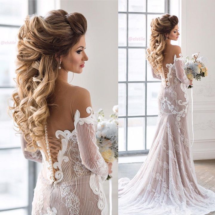 Beautiful Bridal Hairstyle Long Hair Long Hair Wedding Styles