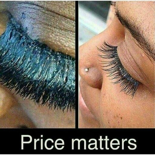 Price matters • lashes | Eyelash extensions, Bad eyelash ...