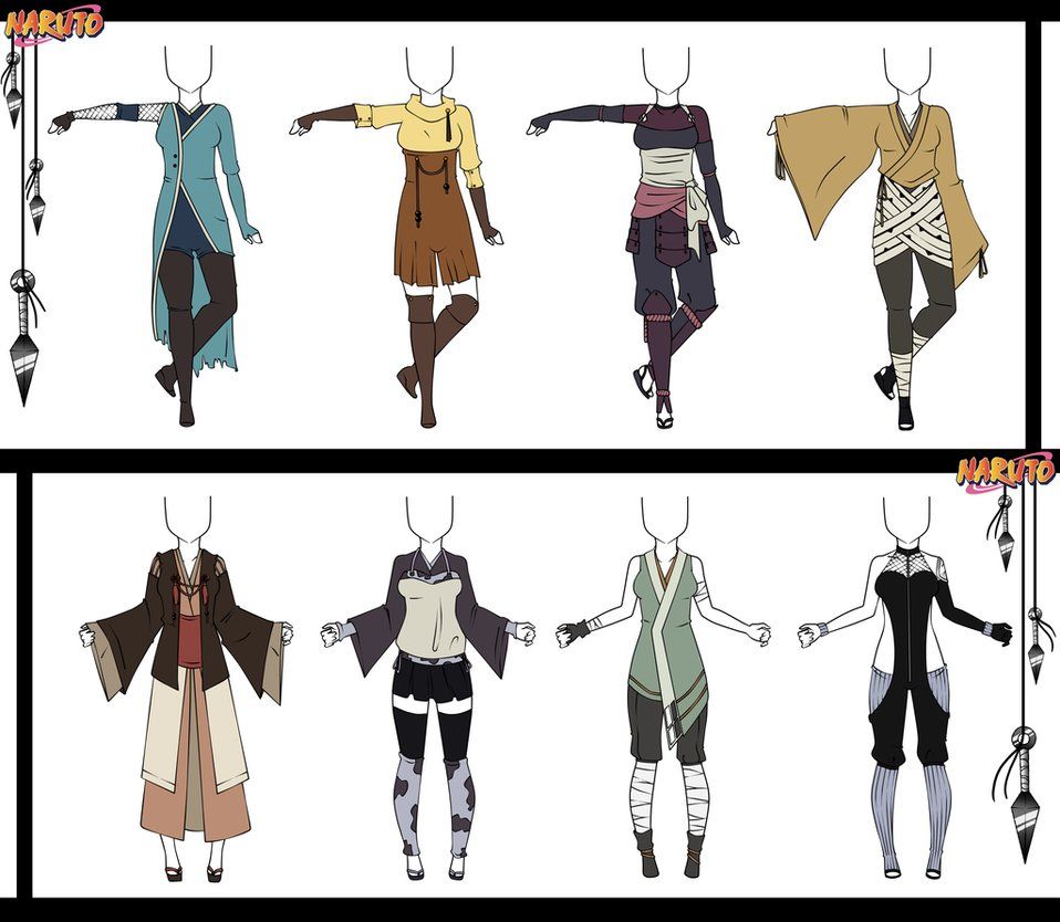 Naruto Adoptable Outfit Set 23 - Closed by Orangenbluete Anime Naruto Adoptable Outfit Set 23 - Closed by Orangenbluete Anime