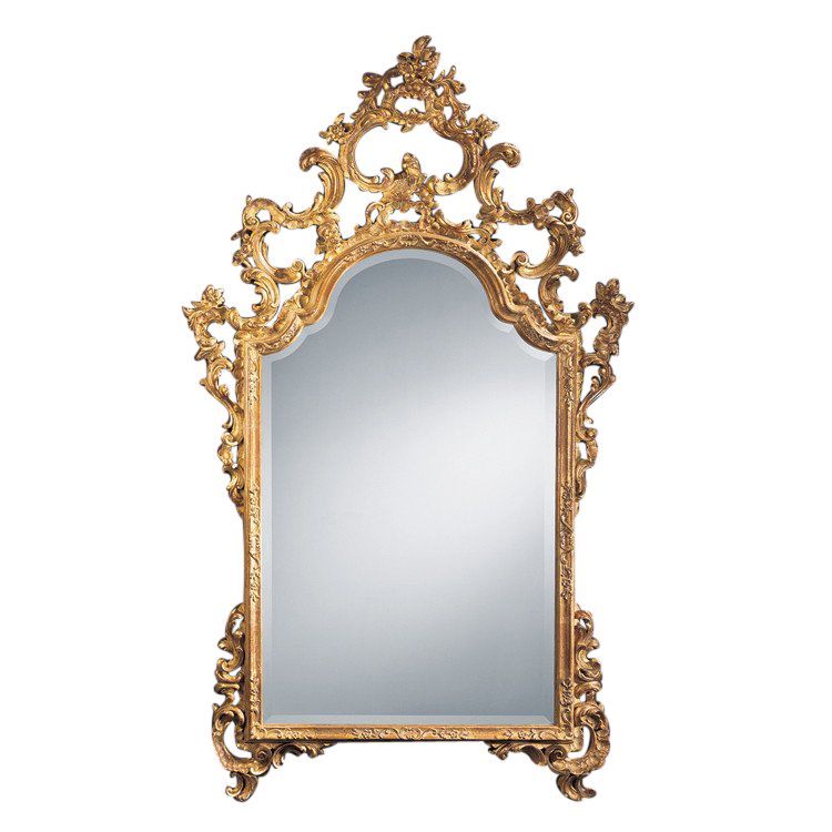 Italian 18th Century Venetian Carved Gilt Mirror Wood Framed Wall Gilt Mirror Wood Framed, Italian Decorative Wall Mirrors