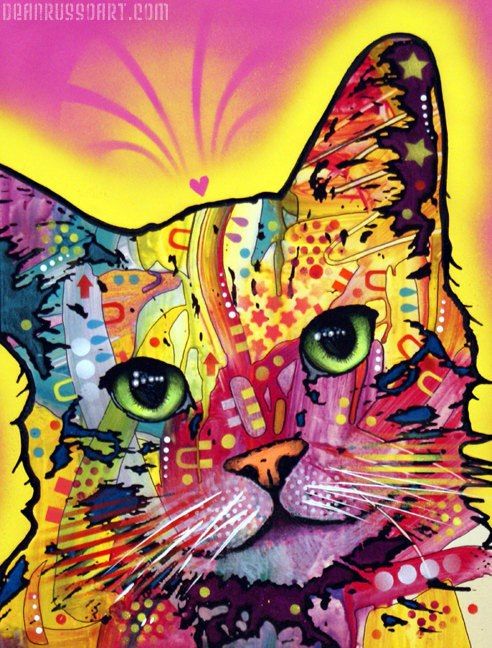Abstract Cats Canvas Wall Art prints high quality