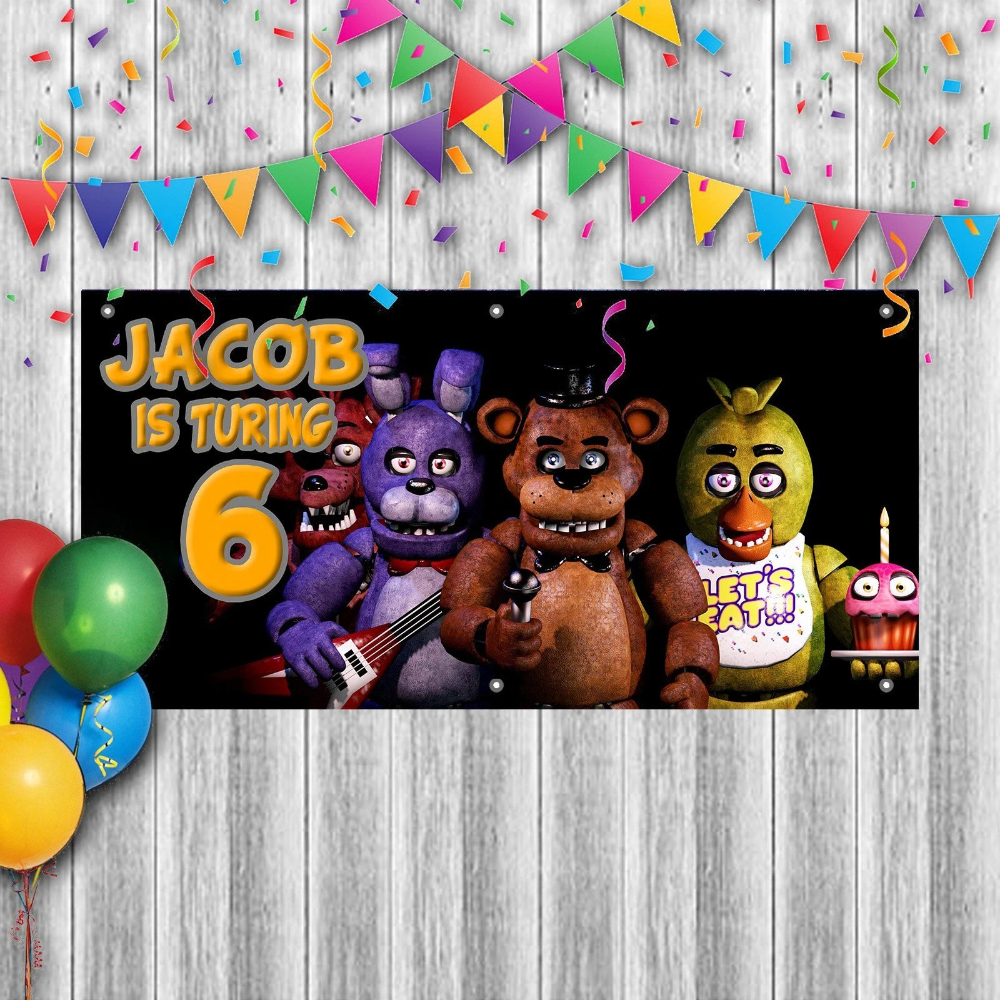 Birthday Five Nights at Freddy/'s Personalized Custom Poster Glossy Banner