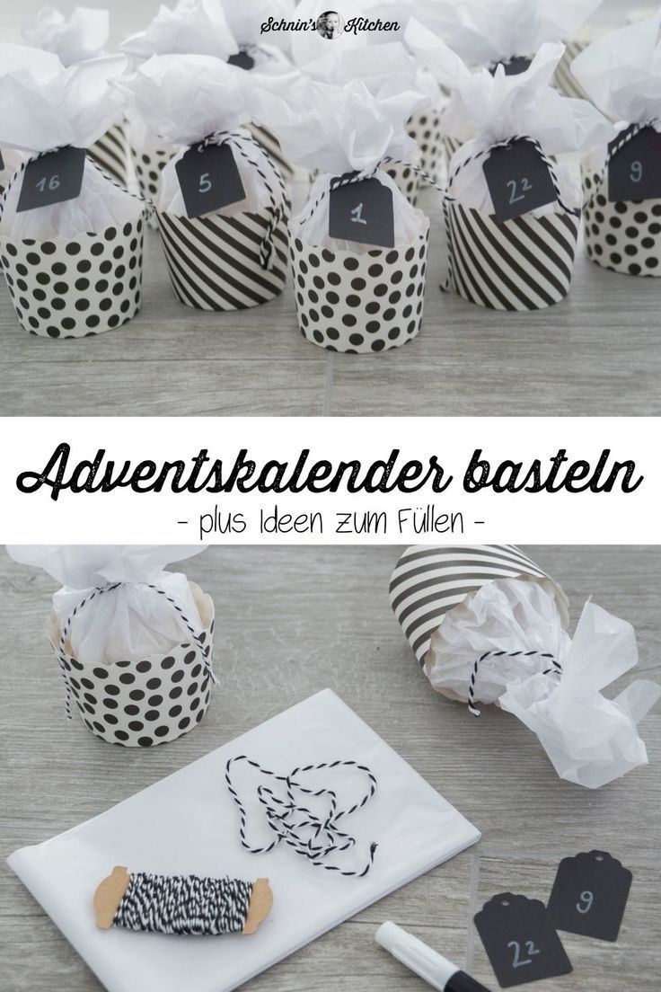 Adventskalender basteln aus Muffinförmchen - Schnin's Kitchen