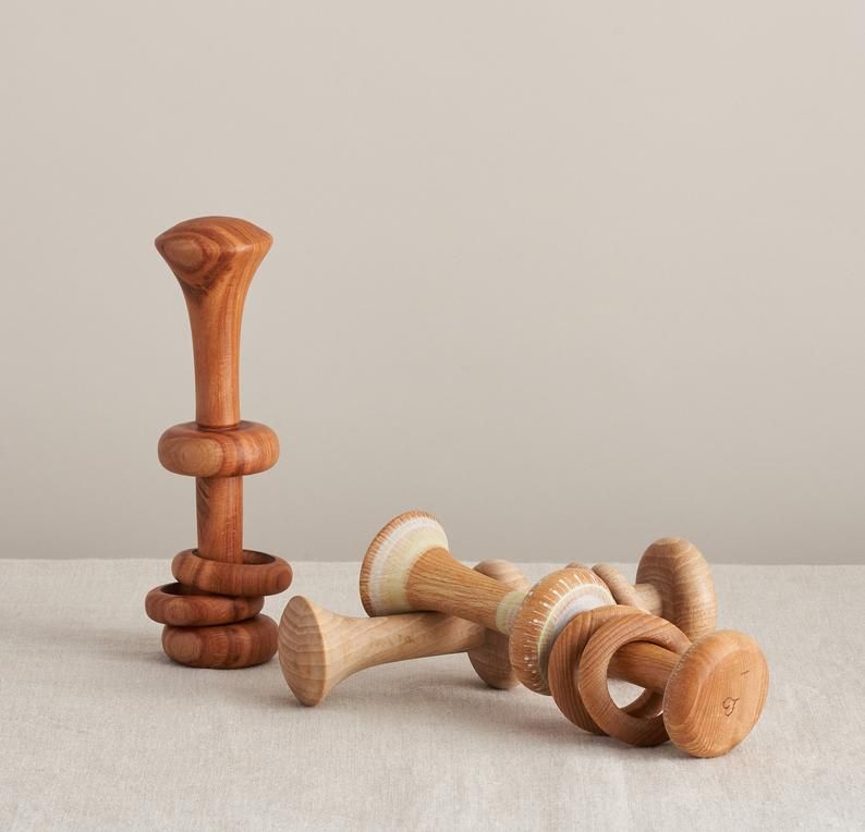 personalised wooden rattle