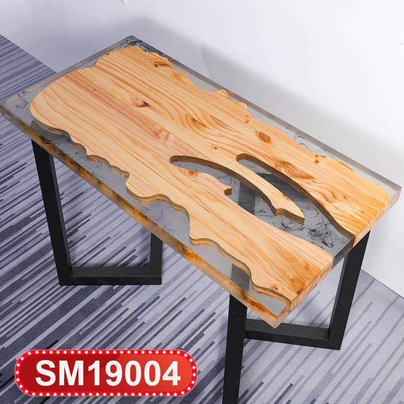 River Table Wirh Walnut And River Stone Live Edge Coffee Etsy Wood Resin Table Resin Furniture Wood Table Design