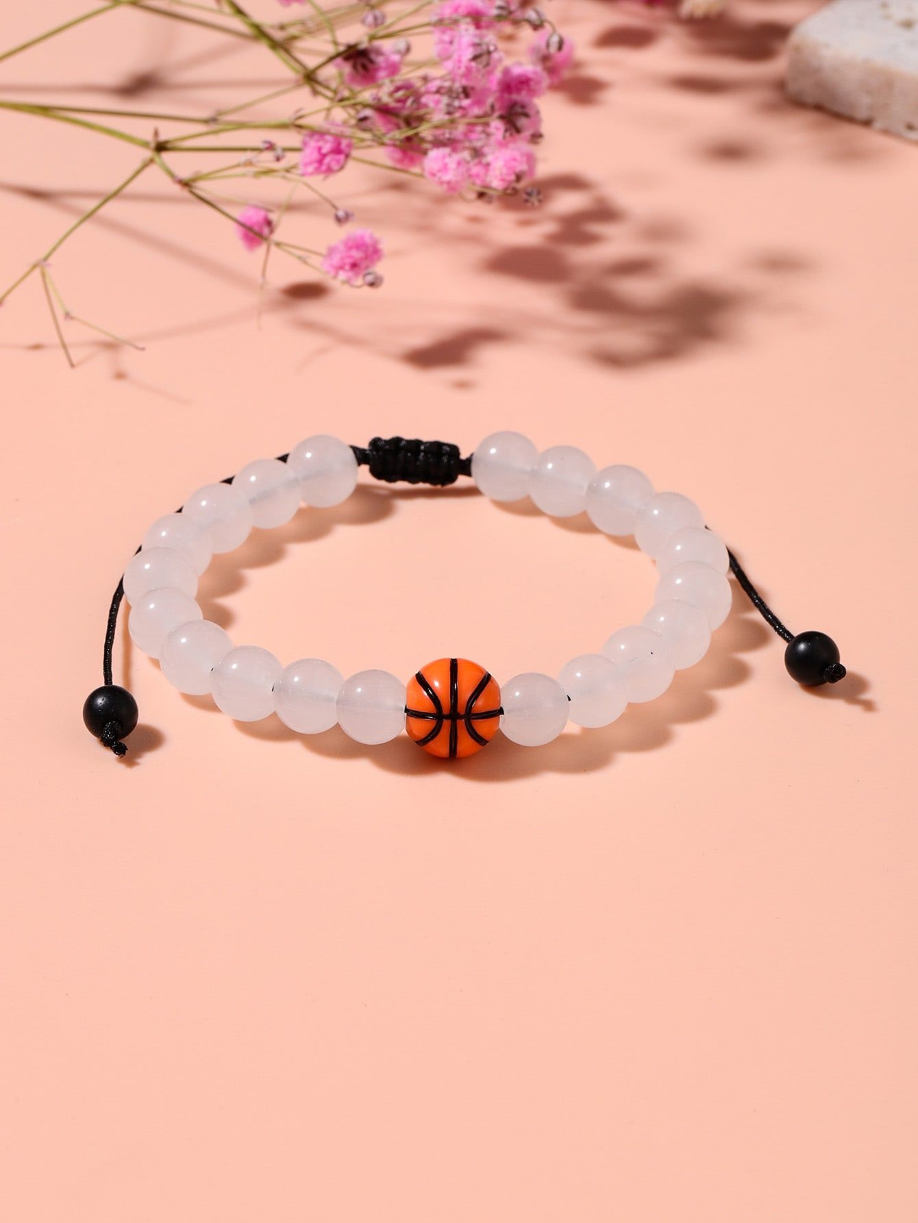 Basketball Beaded Bracelet DIY Sports Jewelry Basketball Beaded Bracelet DIY Sports Jewelry