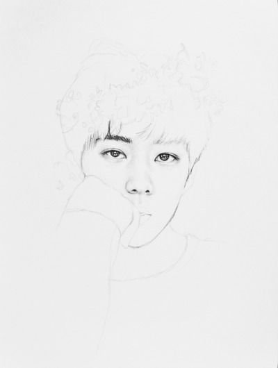 pin by falcone on exo pinterest exo fanart and k pop drawing sketches drawing style amazing drawings character ideas pop art kpop fanart photorealism paint illustrations