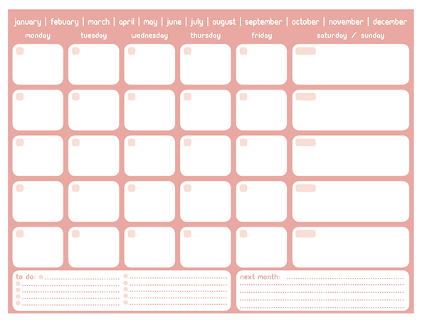 planner month