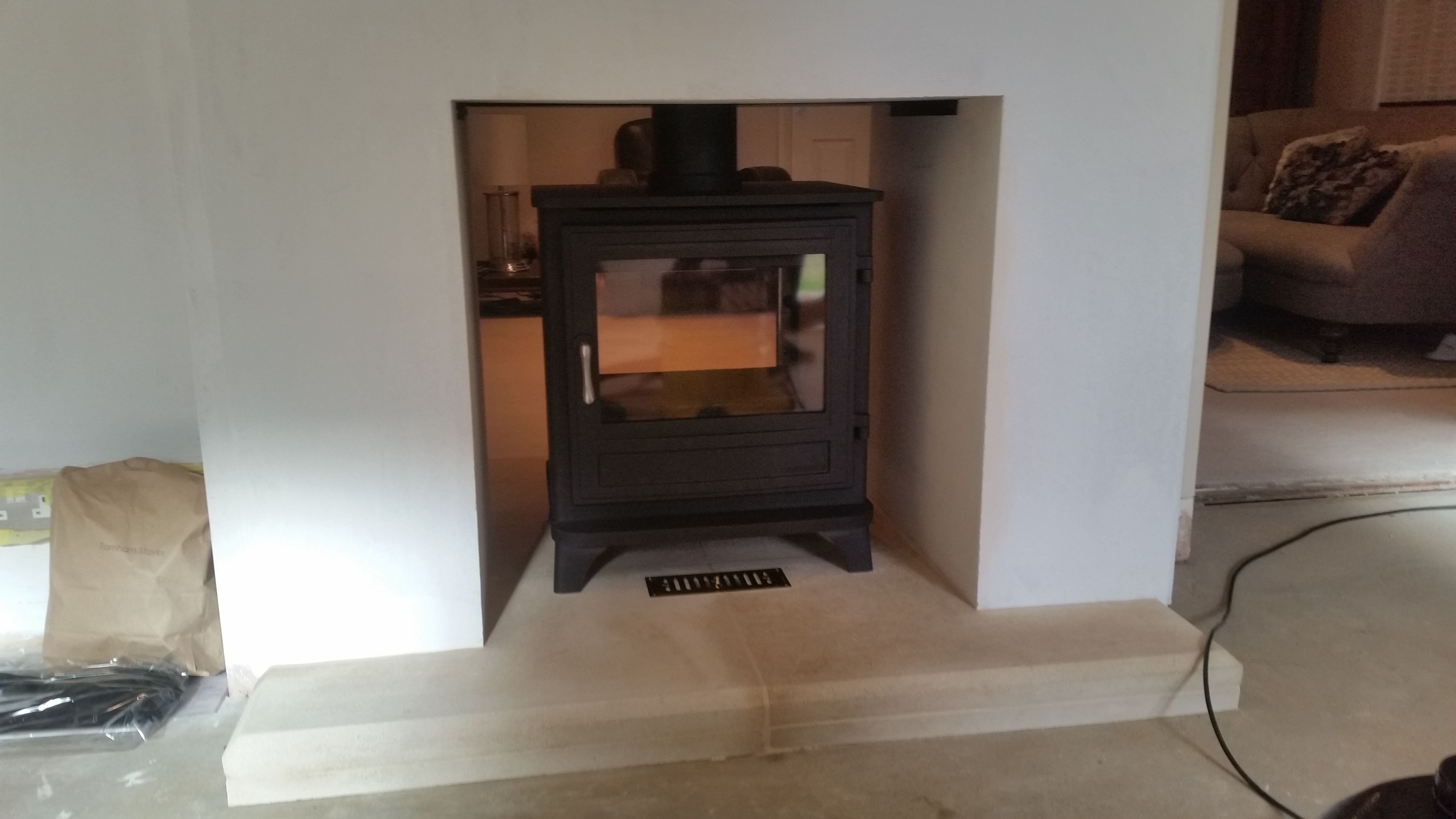 Chesneys Salisbury 10Kw Double Sided Set Upon A Bathstone Hearth Chesneys Salisbury 10Kw Double Sided Set Upon A Bathstone Hearth