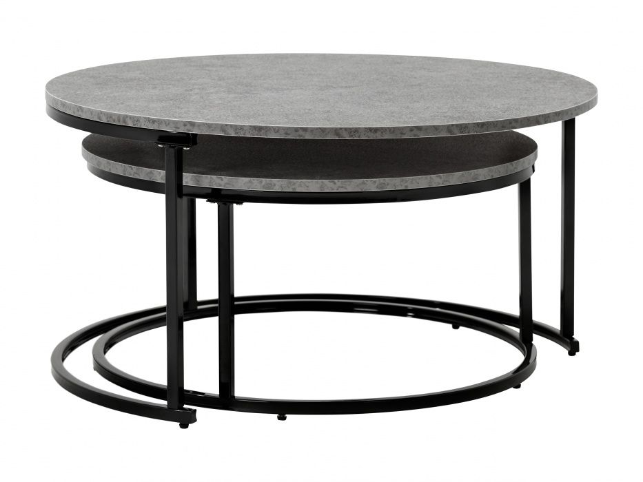 satsbord rund Mita Satsbord Grå/Svart - | Soffbord, Soffbord Satsbord, Inredning