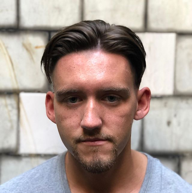 62  Middle part hair male short for Old Mens