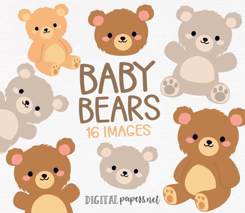 Bear Clipart Animal Clipart Baby Bear Clipart Teddy Bear Etsy In 21 Bear Clipart Baby Clip Art Animal Clipart