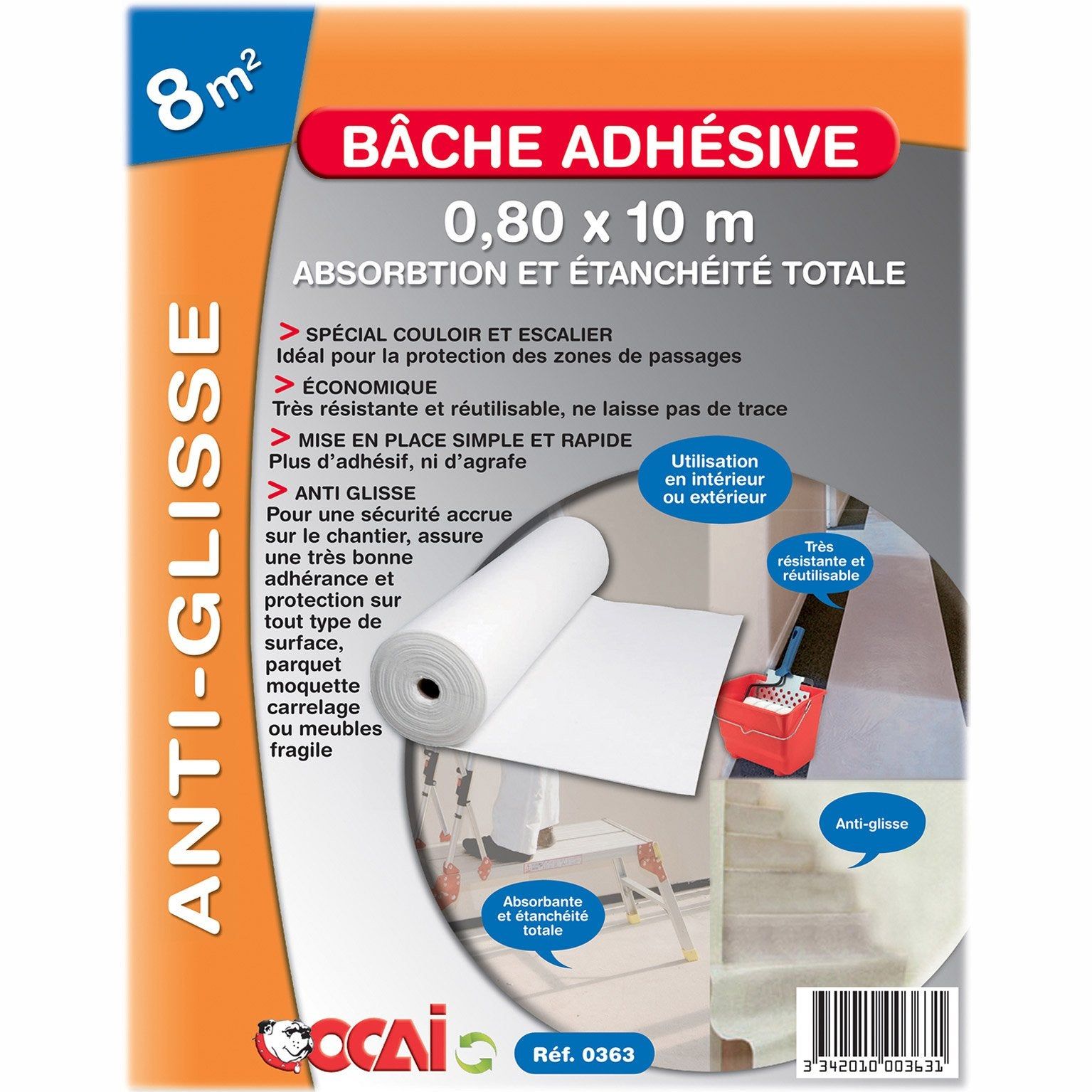 Bache De Protection L 3 X L 4 M Ep 40 µm Multiplast Ruban De Masquage Baches De Protection Bache