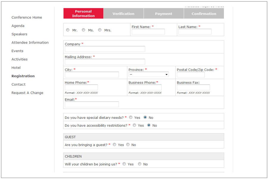 carstar conference detailed event registration forms with secure vendor registration form for event