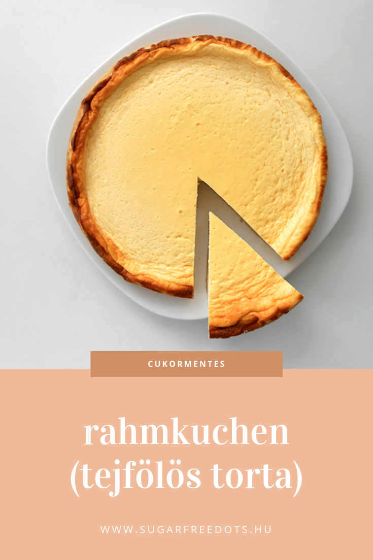 teljes kiőrlésű cukormentes rahmkuchen