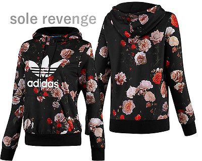 NEW Adidas Originals Womens Trefoil Logo Hooded Sweatshirt NEW Adidas Originals Womens Trefoil Logo Hooded Sweatshirt