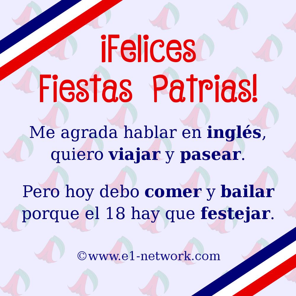 Feliz 18 Tikitikiti Fiestaspatrias Chile 18sept Septiembre Ingles Viajar Pasear Comer Bailar Festejar Ingles Foto Para Wasap Matematicas
