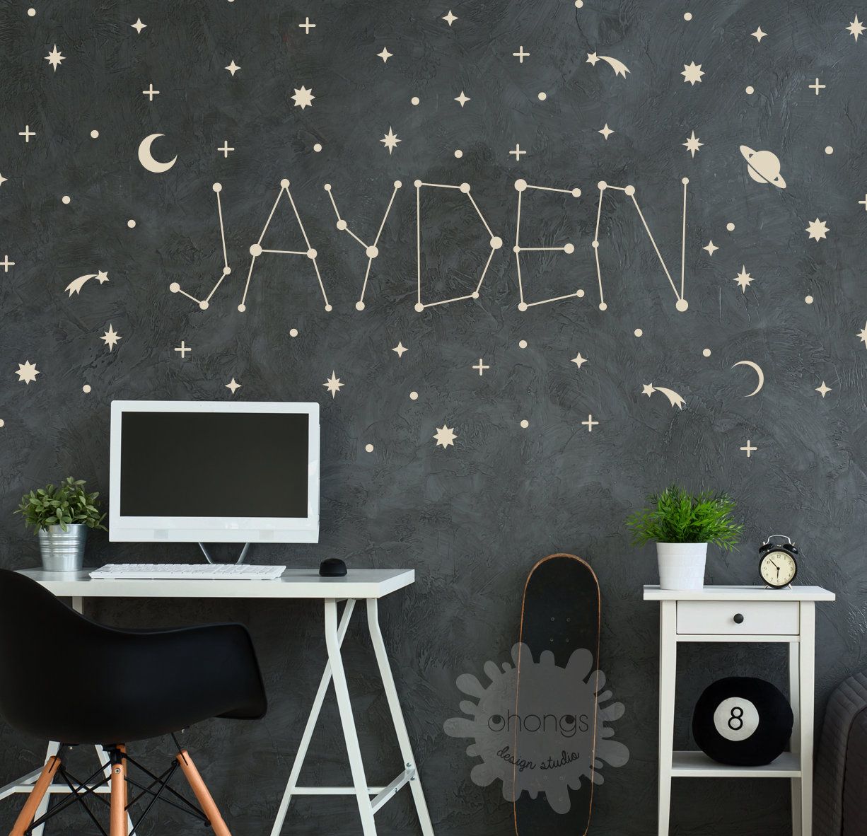 Space name wall Decal / Custom name sticker / Personalized Etsy Space name wall Decal / Custom name sticker / Personalized Etsy