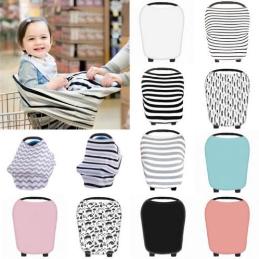 Baby Car Seat Cover Breastfeeding Multi-Use Canopy Nursing for Infant Stretchy