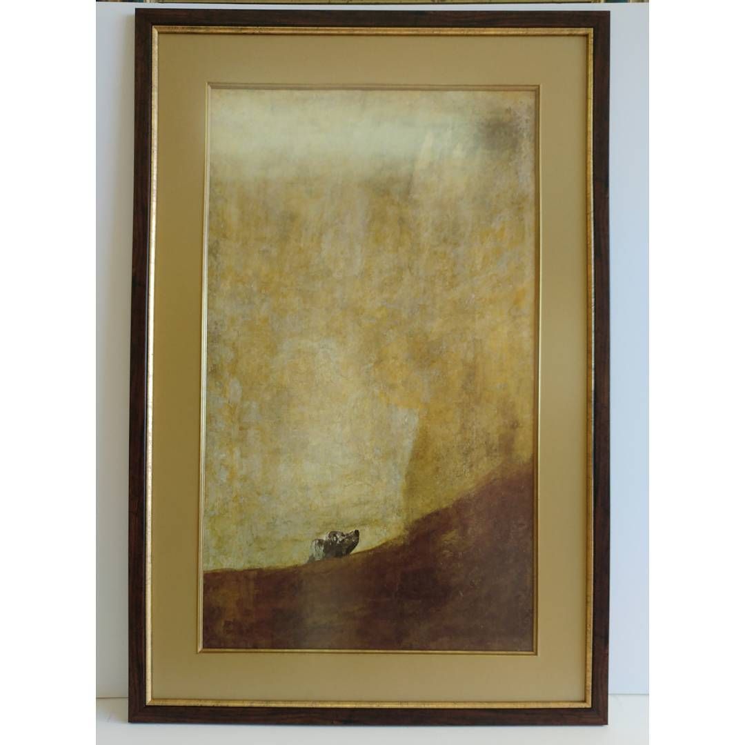Francisco De Goya The dog 1819 - 1823 Oil mural Custom framework by #kantokorniza Framework, Mural, Oils, Dog, Custom, Painting, Instagram, Diy Dog, Painting Art