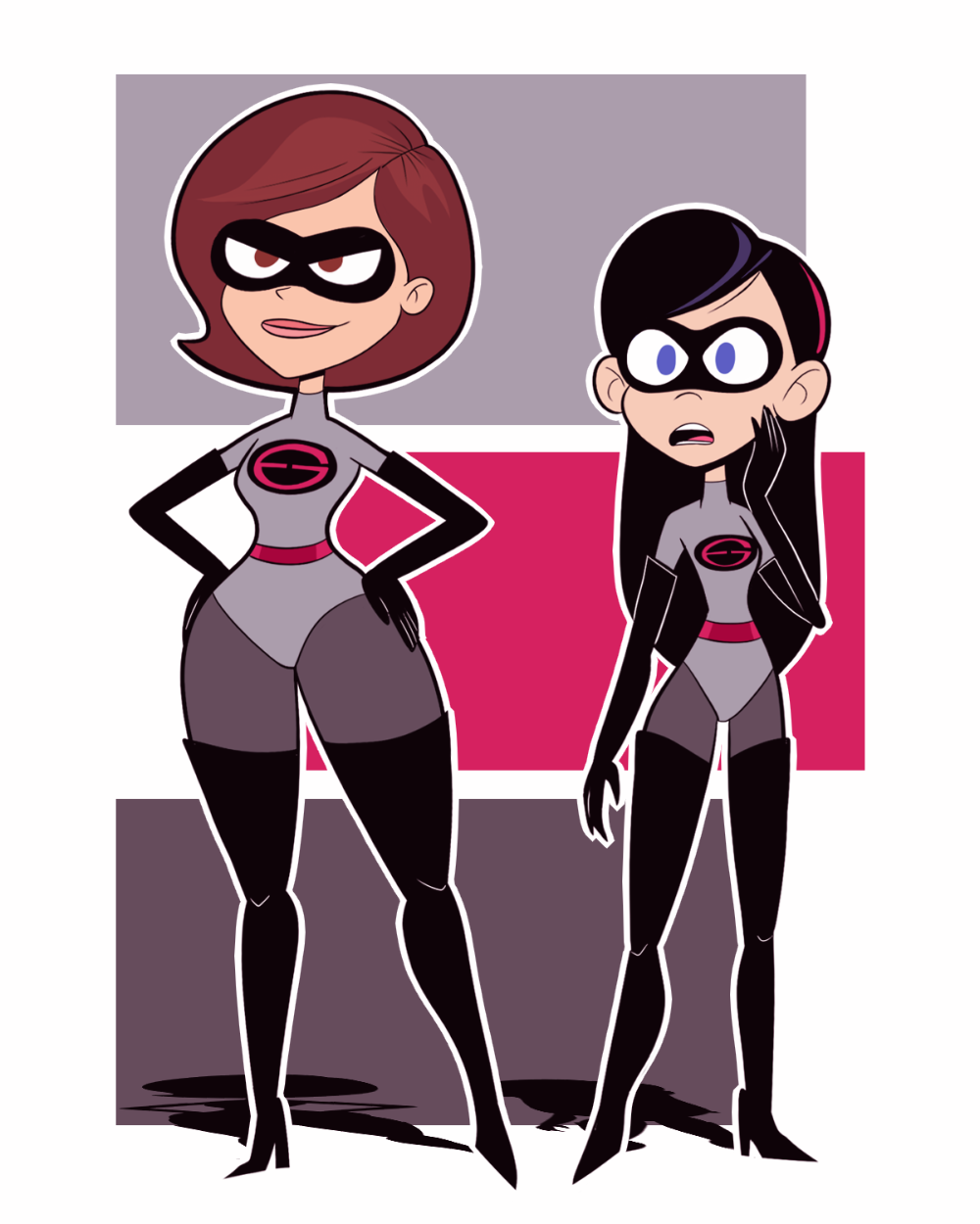 Helen And Violet By Sb99stuff On Deviantart Cartoon Crossovers Girls Cartoon Art Disney Art