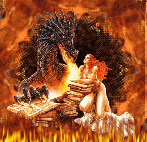 Chica Con Dragón Domesticado Dragones Gif Hadas