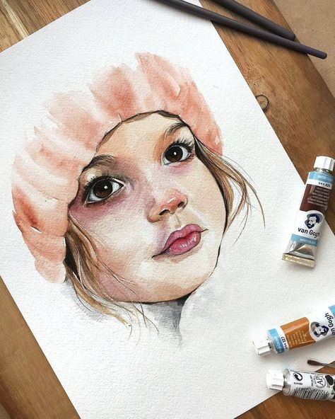 18 Ideas Painting Art Galleries Watercolor Portrait Tutorial