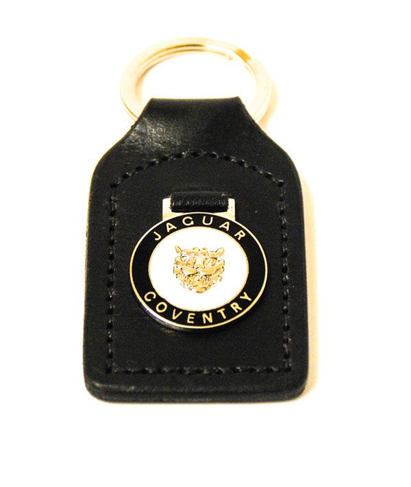 Jaguar Enamel and leather key ring