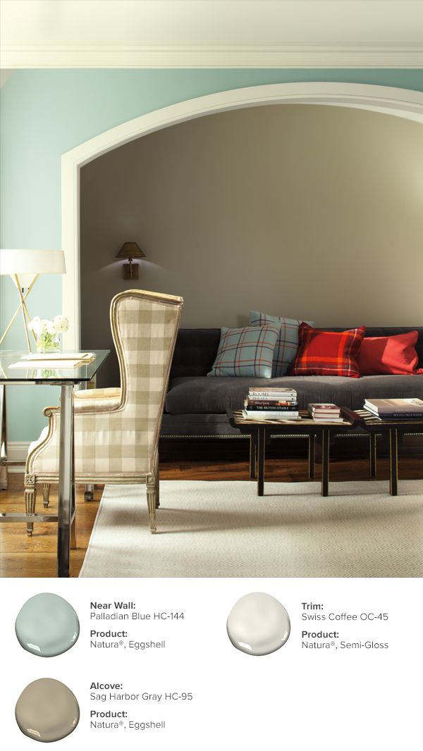 Interior Paint Ideas and Inspiration #swisscoffeebenjaminmoore