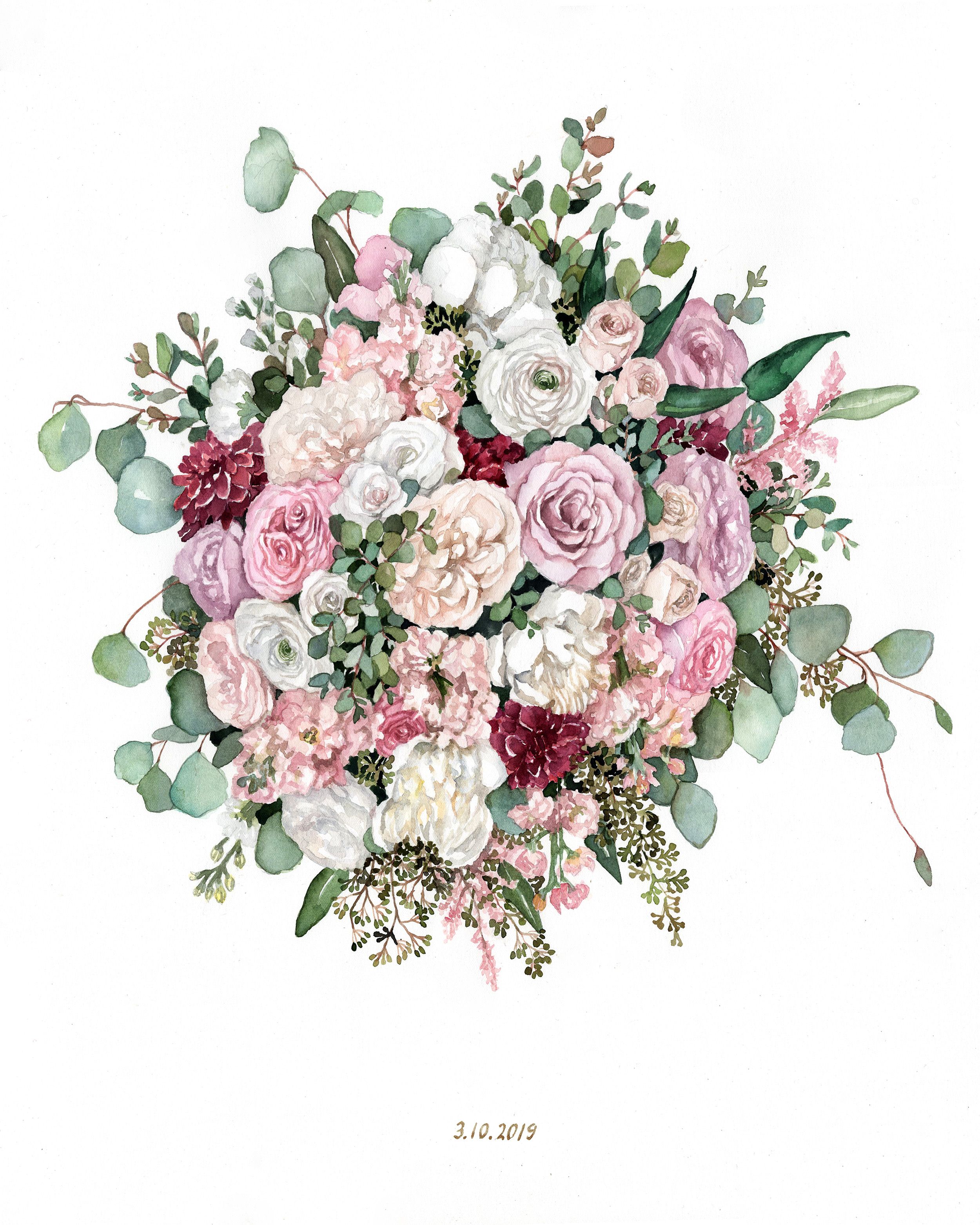 Carte D Anniversaire Adulte Fleurs Aquarelle De L Atelier Rosemood