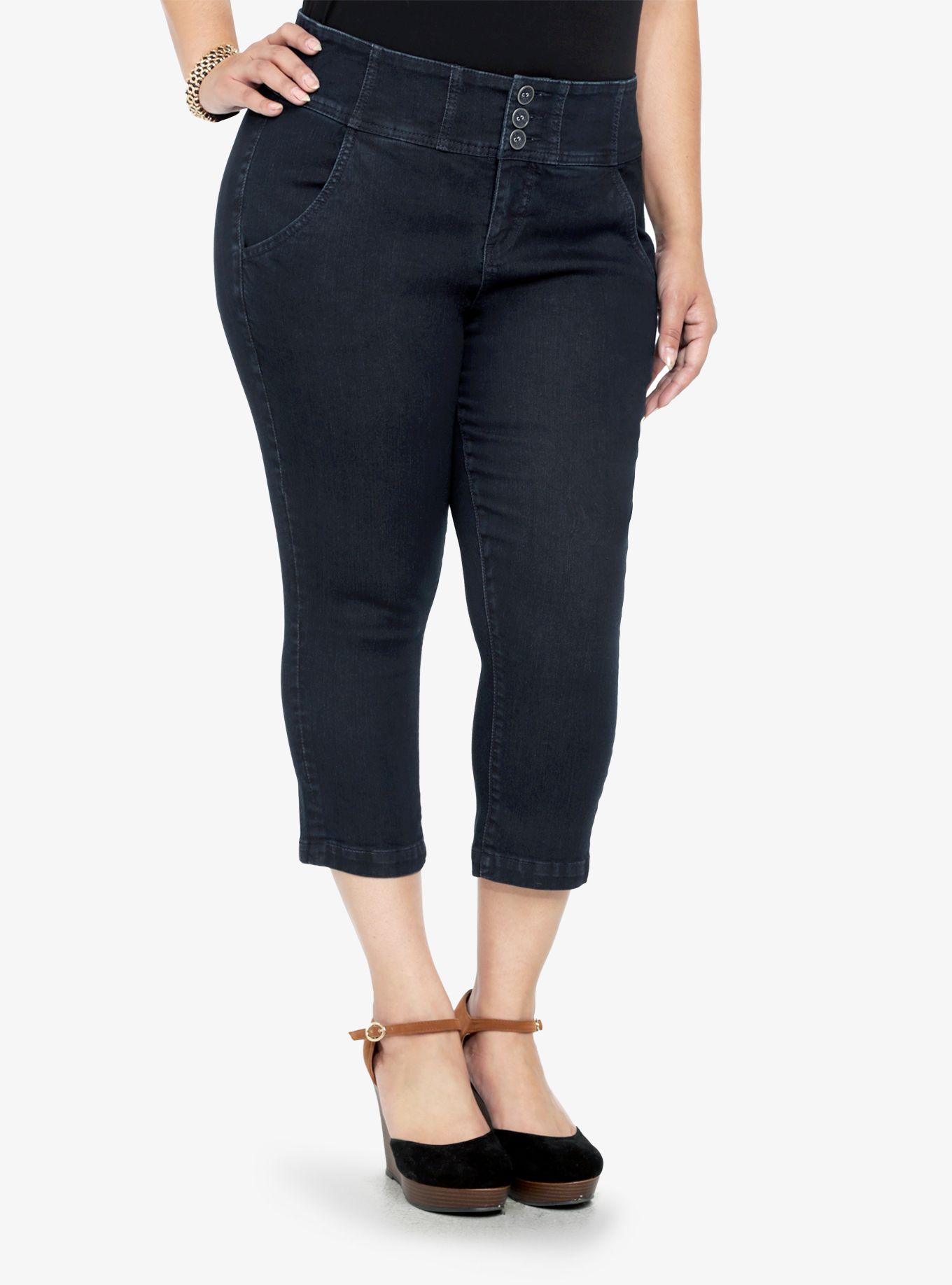 Torrid Cropped High Waist Jean - Dark Rinse | Torrid | Clothes, High ...