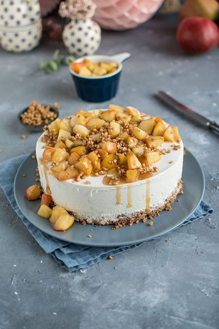 Zimt-Panna-Cotta-Torte mit Bratapfel ⋆ Knusperstübchen - Köstliches Rezept zum Wahrnehmen und Nachma...