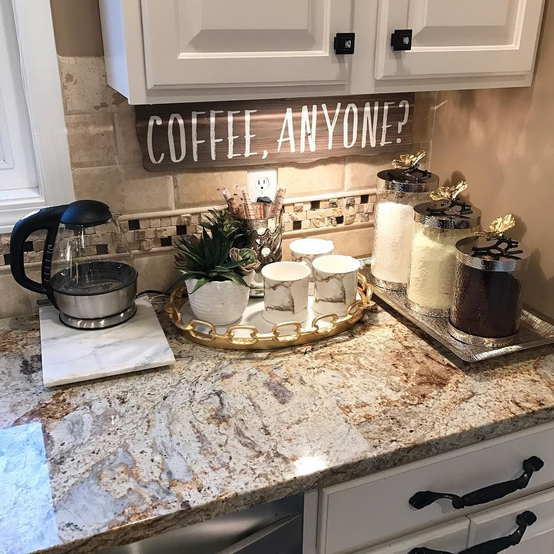 Interior Design Home Decor On Instagram My Coffee Bar In Interior Design Home Decor On Instagram My Coffee Bar In Kitchen Is Def The Highlight Of Morning Farahmerhi Check Out Personal Page For