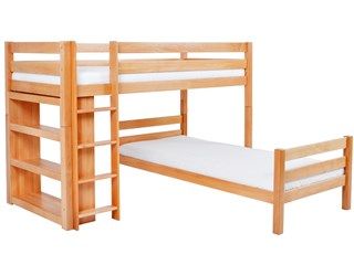 Etagenbett Buche Geölt : Leo hochbett mit rutsche bio geölt mystylewood möbel