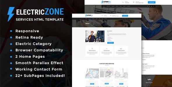 electrical website template