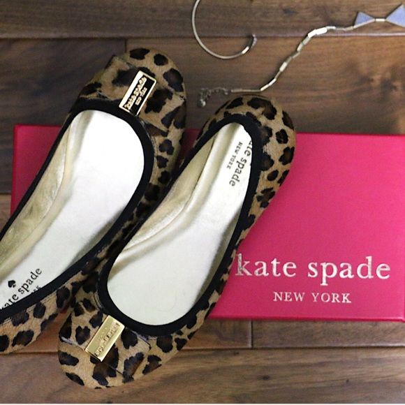kate spade leopard flats