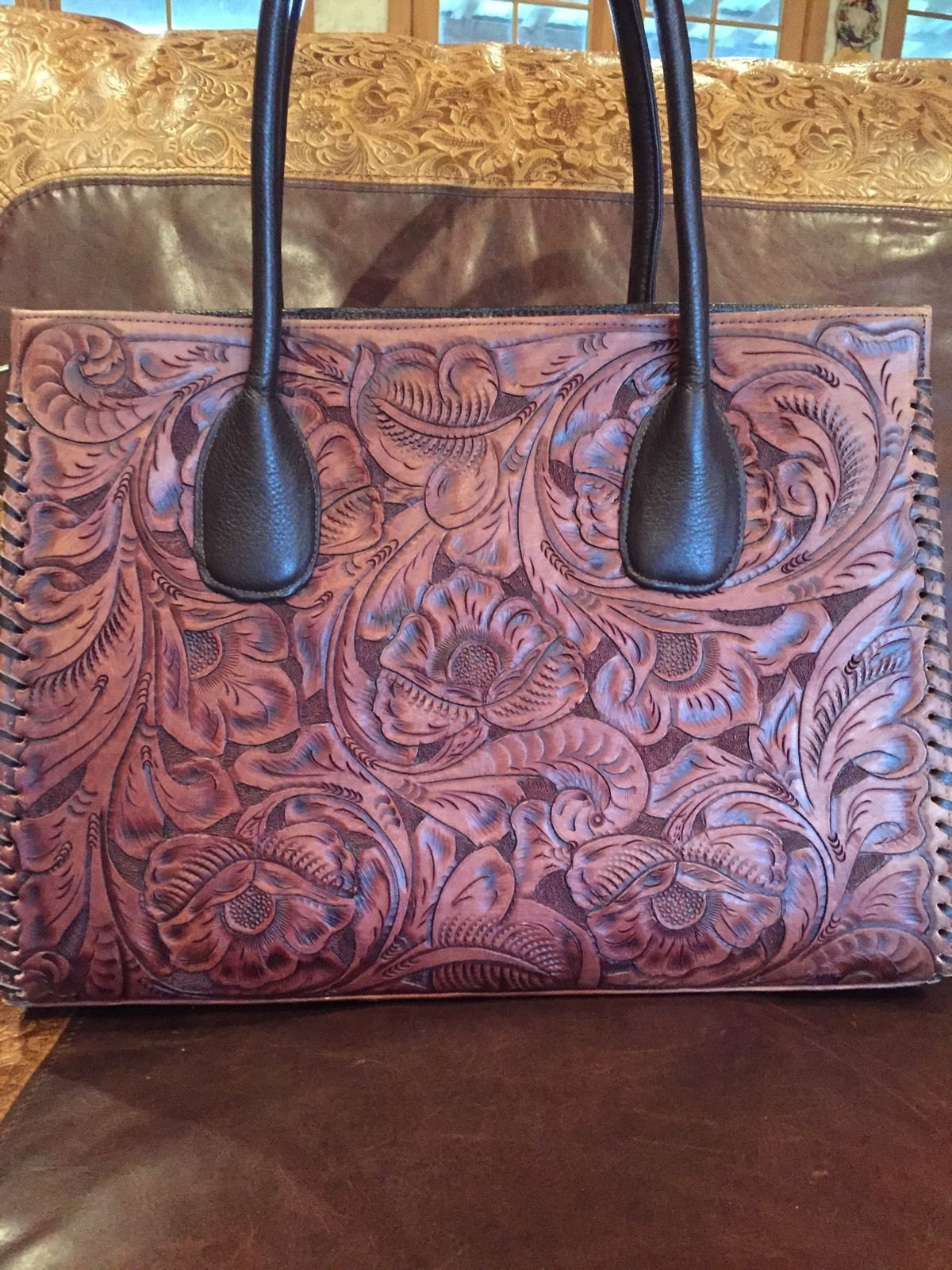Juan Antonio Tooled Leather Western Handbag Purse Reduced