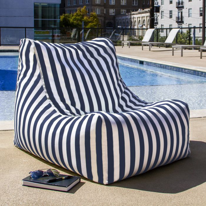 Ponce Outdoor Striped Patio Lounge Chair In 2018 You Ll Love The Sunbrella Bean Bag Chair At Allmodern With Great Deals On Modern Living Products And Free Shipping Most Stuff Even
