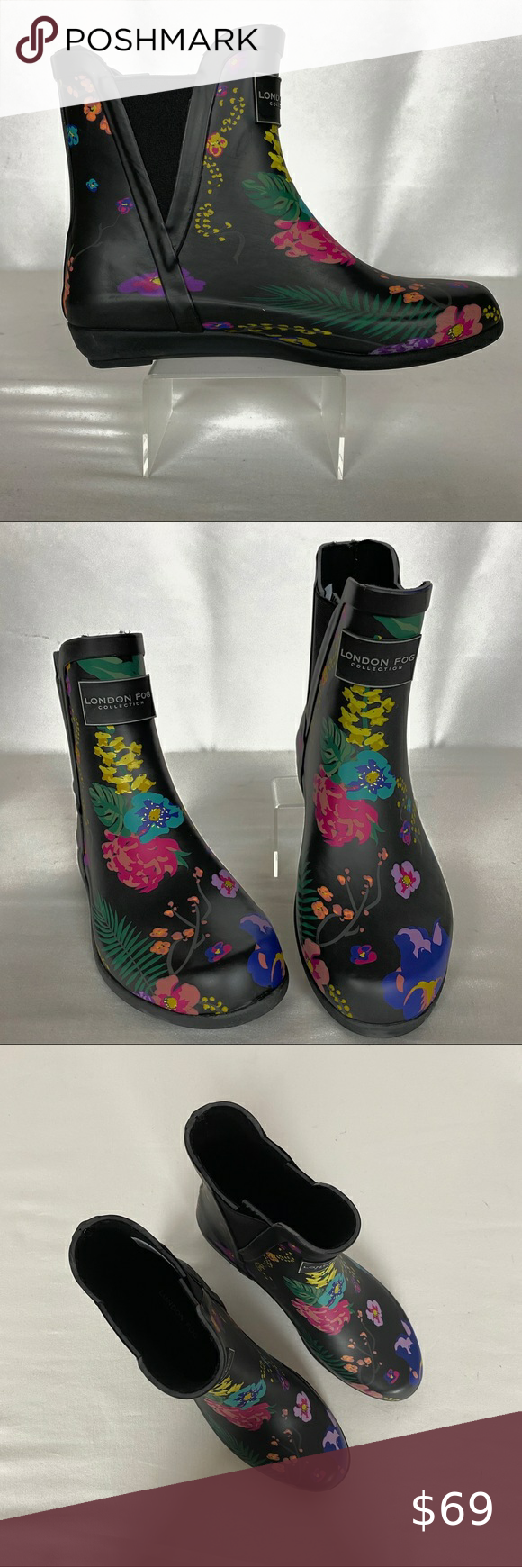 london fog short rain boots
