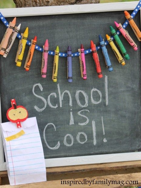 Back to School Crayon Banner #backtoschool