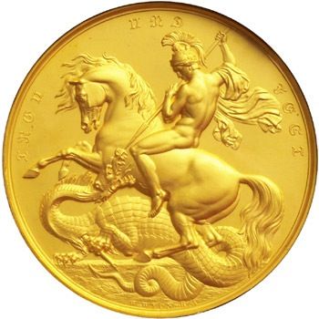 1961 St George And The Dragon Gold Coin Currency Of World 1961 St George And The Dragon Gold Coin