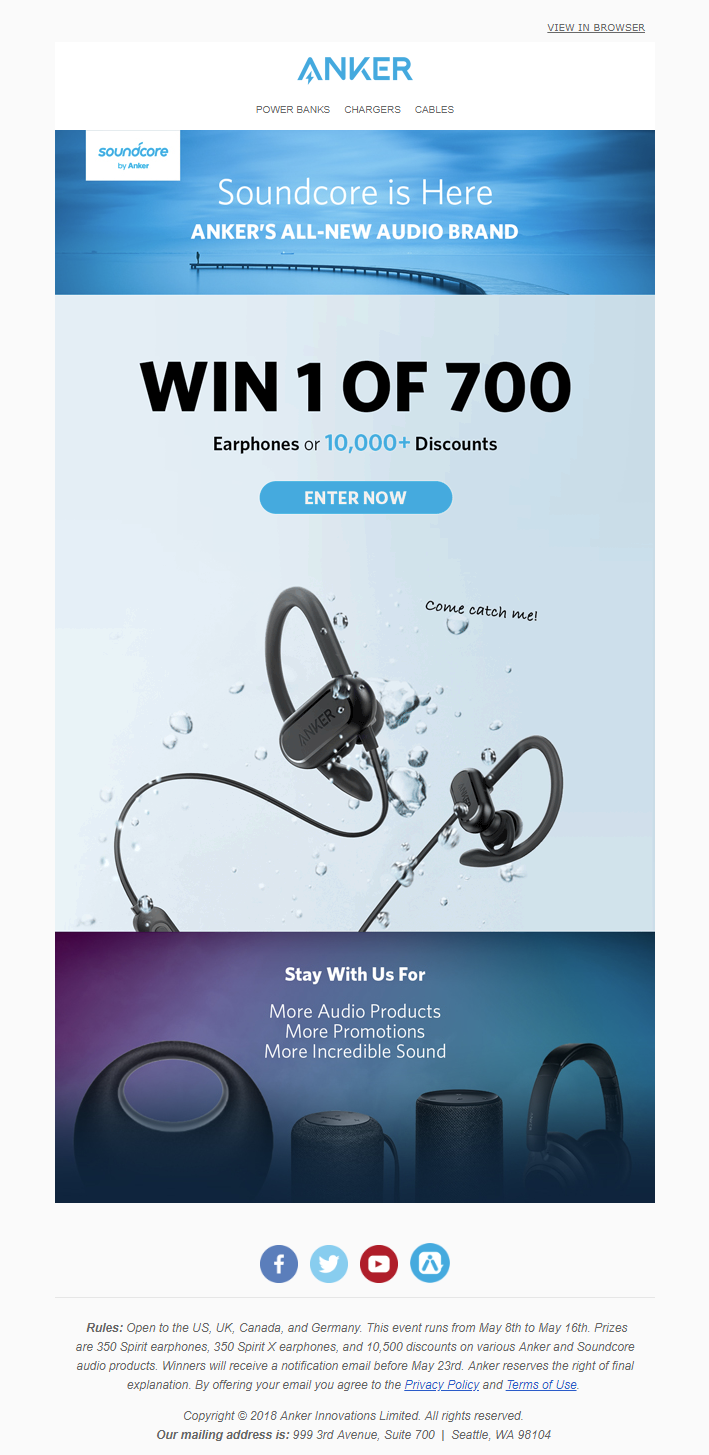Competition Email From Anker Emailmarketing Email Marketing Competition Technology Marketing Pdf Competition Marketing