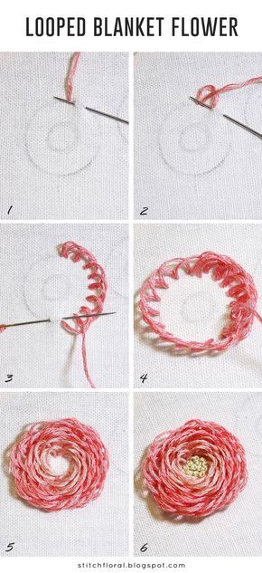 Looped blanket & turkey stitch flowers tutorial