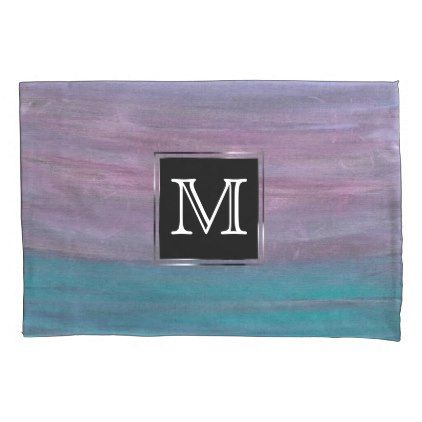 Monogram Pink Purple Turquoise Pillow Purple Pillowcases | M&S