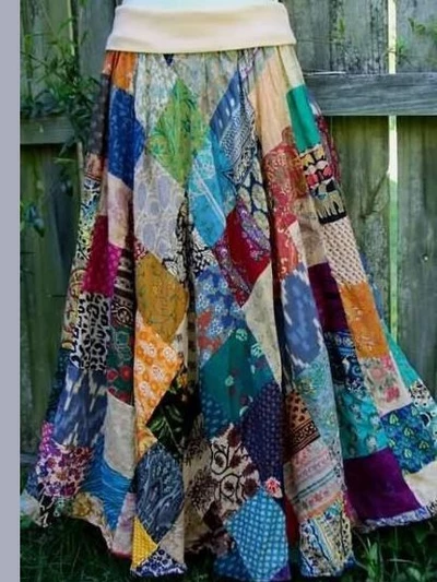 Patchwork Clothes, Patchwork Dress, Quilted Clothing, Patchwork Quilting, Patchwork Patterns, Patchwork Bags, Quilts, Boho Gypsy Fashion, Gypsy Style