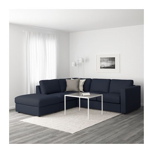 Vimle Corner Sofa 4 Seat With Open End Gräsbo Black Blue Ikea Vimle Corner Sofa 4 Seat 10 Year Guarantee Read About The Terms In Brochure