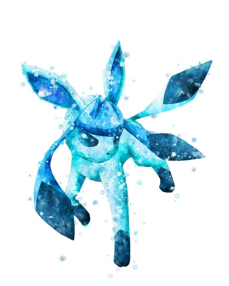 Pokémon Glaceon S Printable Digital Painting At Etsy Download And Print It Yourself Cute Pokemon Wallpaper Pokemon Painting Pokemon