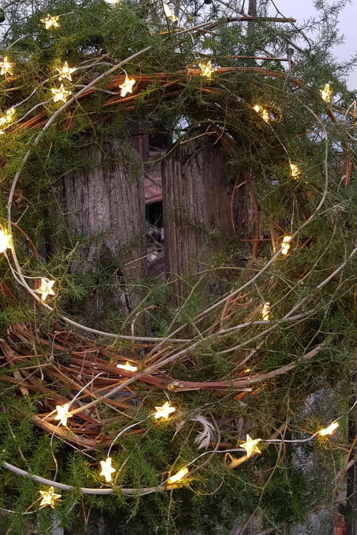 Türdeko Winter Selber Basteln Türdekoration Weihnachten Lichterkette Selber Machen Winterdekorationen